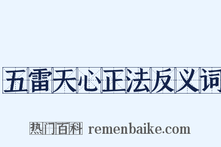 五雷天心正法反义词是什么意思的图片